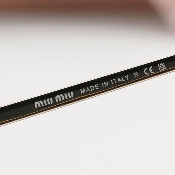 Miu Miu MUB50S ZVN80O Rectangle Sunglasses – Gold/Light Blue main image 6